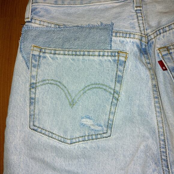 Levi’s 501 Patchwork Jeans – Women’s Size 27x30 – Rare Style - Picture 5 of 11